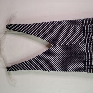 Ann Taylor Loft Dress. Size Large. Striped bluish grey and white